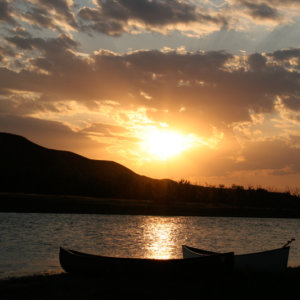 Sunset boating adventure